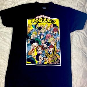 My Hero Academia Short Sleeve Graphic Crewneck T-Shirt Black Size L